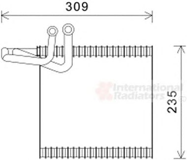 VAN WEZEL 1800v493 -  Испаритель, кондиционер